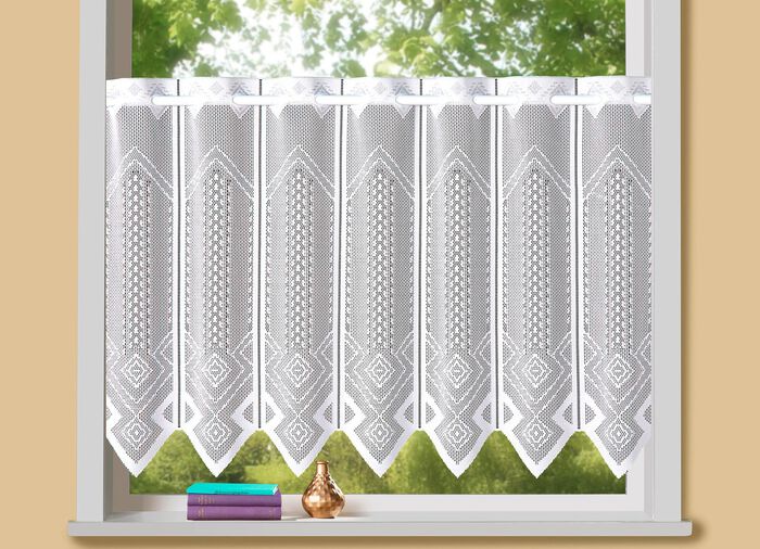 Kurzstore mit grafischem Muster und Stangendurchzug 