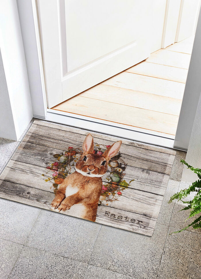 Hochwertige Fußmatte mit Osterhase 