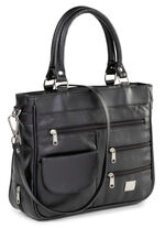 Laurina Tasche aus Nappaleder und Synthetikmaterial SCHWARZ
