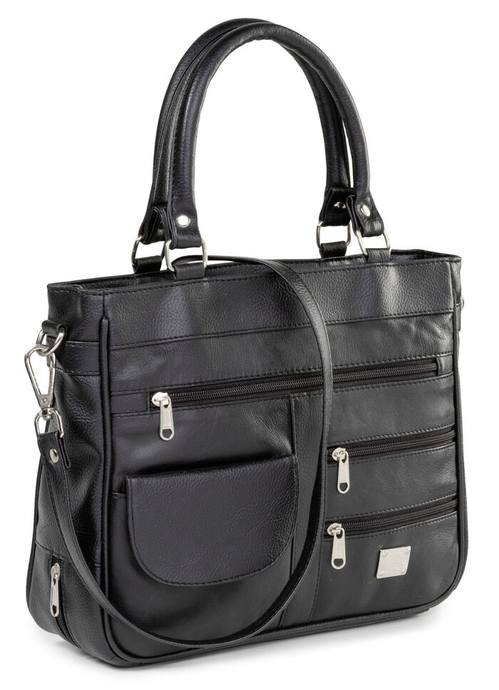 Laurina Tasche aus Nappaleder und Synthetikmaterial SCHWARZ