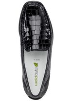 Waldl&auml;ufer, stilvolle Damen-Slipper, Weite H, mit herausnehmbarem Fu&szlig;bett SCHWARZ