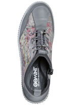 Gemini Bootie mit effektvollen Steppnähten GRAU-BUNT