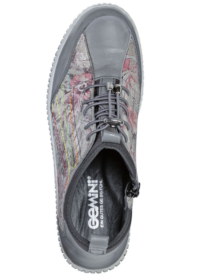 Gemini Bootie mit effektvollen Steppnähten GRAU-BUNT