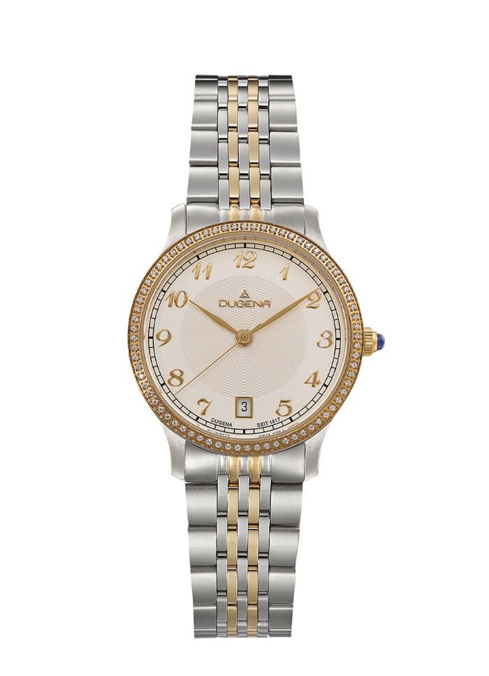 Dugena-Quartz-Damenuhr mit Edelstahlbandgeh&auml;use 