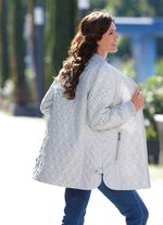 Jacke mit interessantem Stepp HELLGRAU