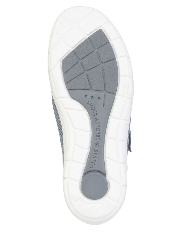 ELENA EDEN, bequeme Damen-Klettschuhe, Weite H, mit herausnehmbarem Fu&szlig;bett BLAU