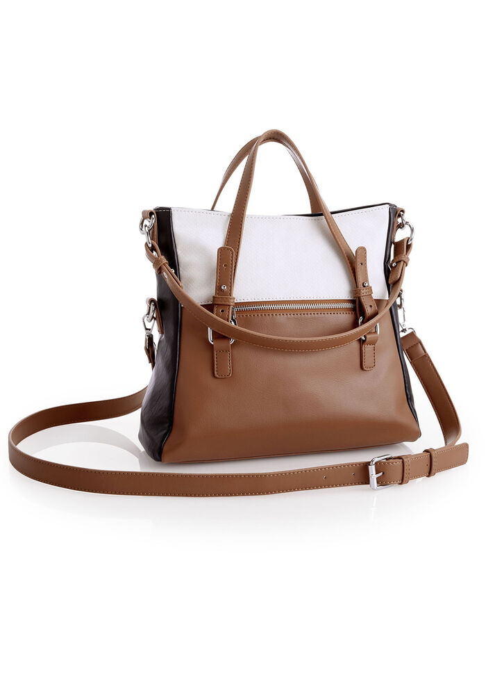 Collezione Alessandro Tasche mit Zebra-Dessin SCHWARZ-ECRU