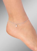 Zartes Figaro-Fu&szlig;kettchen mit Herz-Anh&auml;nger 