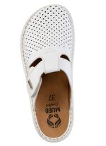 Mubb, sommerliche Damen-Clogs, Weite H, mit herausnehmbarem Fußbett WEISS