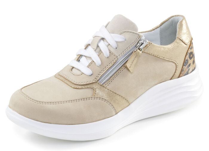 ELENA EDEN, trednige Damen-Sneaker, Weite H, mit herausnehmbarem Fußbett BEIGE