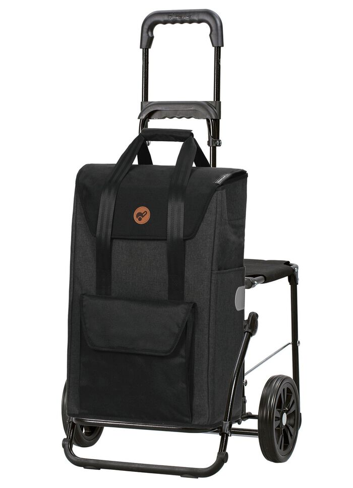 Andersen Einkaufsroller mit Sitzm&ouml;glichkeit SCHWARZ