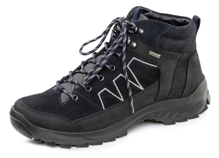 Atmungsaktive Herren-Boots, Weite K, mit herausnehmbarem Fußbett SCHWARZ-NACHTBLAU