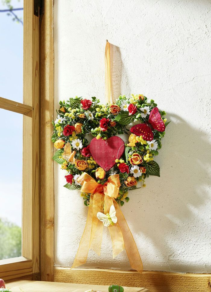 Buchsbaumherz mit Holz-Herz 