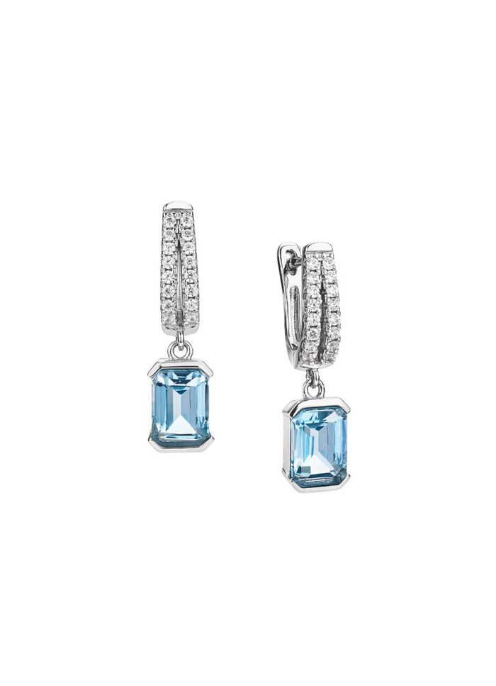 Funkelnde Eleganz f&uuml;r Ihre Ohren: Ohrringe mit Blautopas 