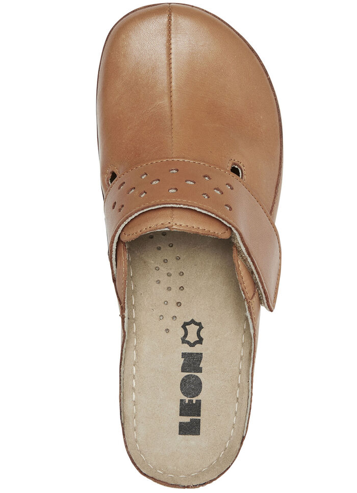 ELENA EDEN Clog mit Klettverschluss COGNAC