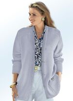 Strickjacke mit Schurwolle SILBERGRAU