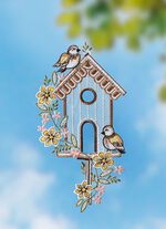 Fensterbild aus Plauener Spitze 