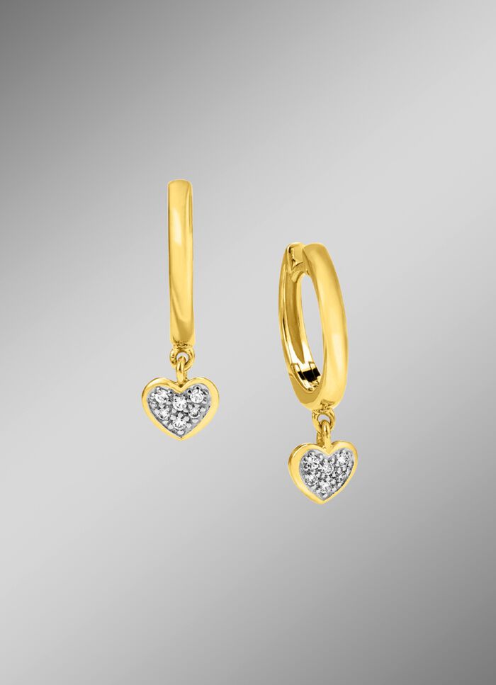 Schicke Herz-Klappcreolen 