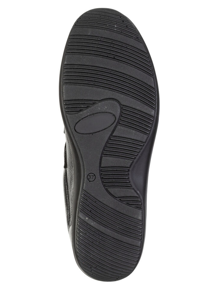 ELENA EDEN, bequeme Damen-Slipper, Weite H, mit herausnehmbarem Fußbett SCHWARZ