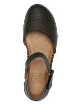 ELENA EDEN, sommerliche Damen-Sandalen, Weite G, aus Leder SCHWARZ