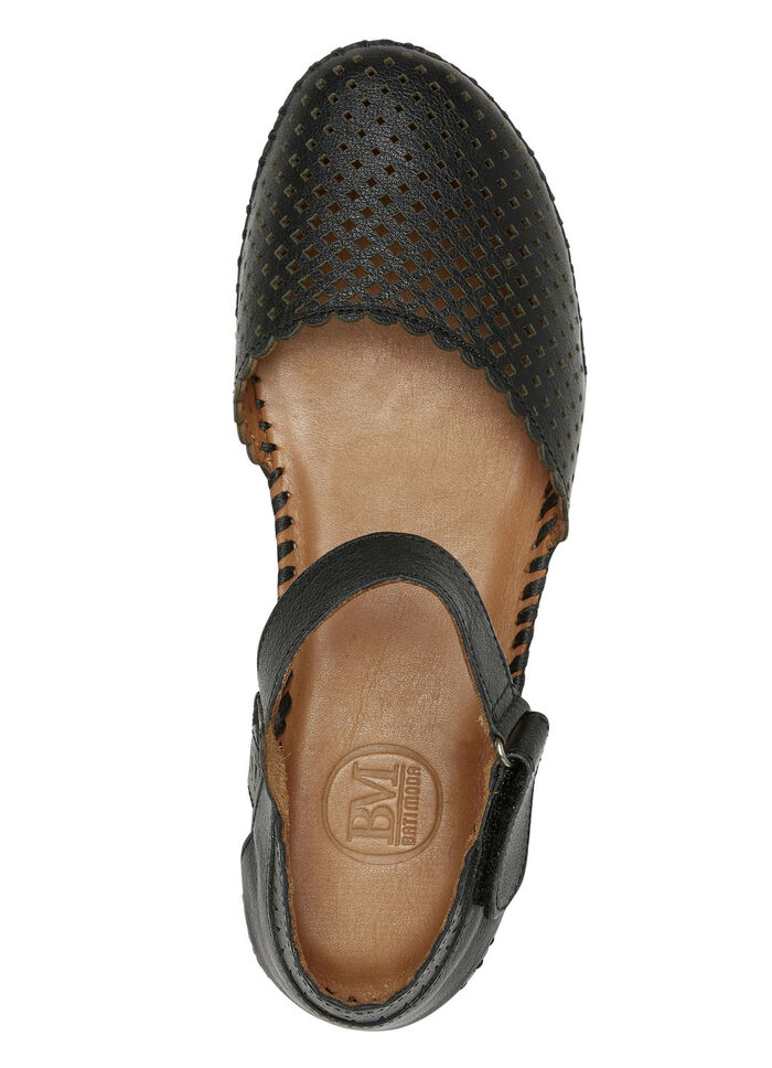 ELENA EDEN, sommerliche Damen-Sandalen, Weite G, aus Leder SCHWARZ