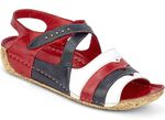 Gemini Sandalette in interessanter Optik ROT-MARINE-WEISS