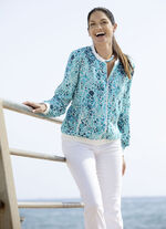 Blusenjacke mit Rippenstrick