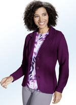 Strickjacke in edlem Blazerstyle BROMBEERE