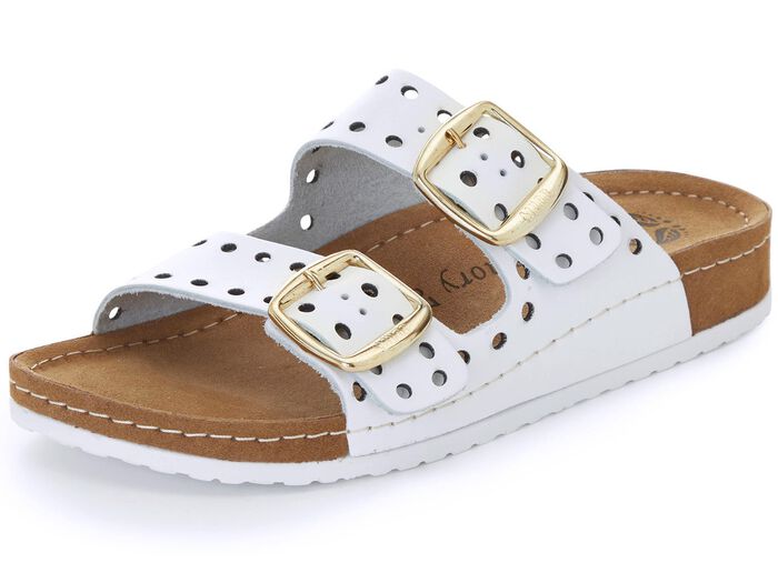 Mubb Pantolette mit luftiger Zierlochung WEISS