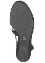 Andrea Conti, modische Damen-Sandaletten, mit verstellbarem Fersenriemchen SCHWARZ