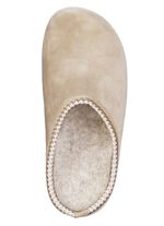 Laurina, klassische Damen-Hausschuhe, Weite G, mit gemusterter Bord&uuml;re 