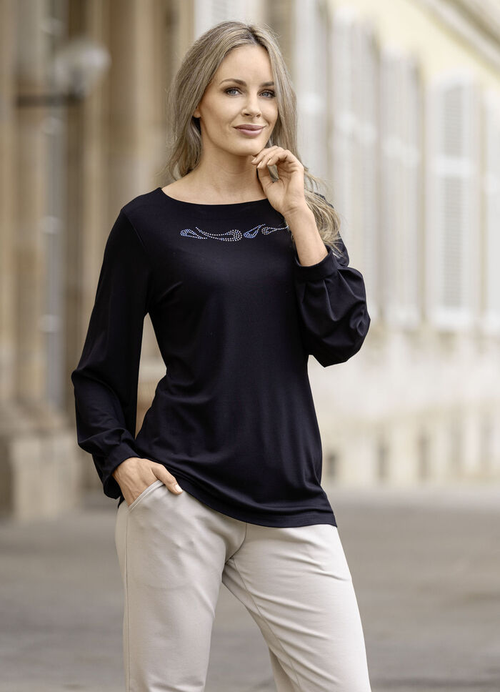 Shirt mit raffinierten Faltenabschlüssen 