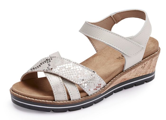 ELENA EDEN Sandale aus Nappaleder BEIGE