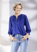 Shirt mit kurzer Knopfleiste in 2 Farben ROYALBLAU