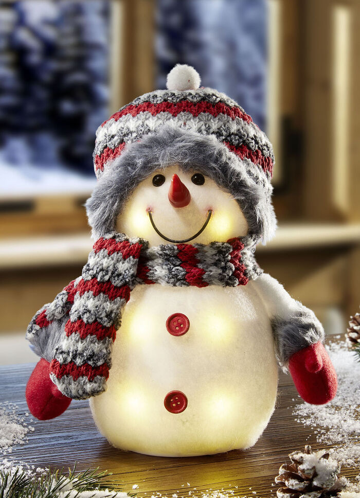 Batteriebetriebener LED-Schneemann 