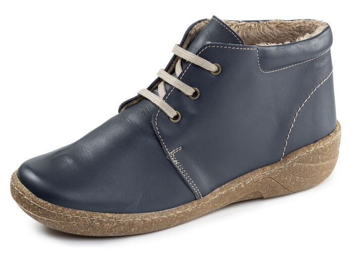 ELENA EDEN, gefütterte Damen-Boots, Weite G, mit herausnehmbarem Fußbett BLAU