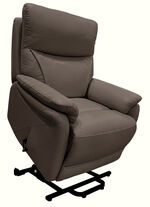 Leder-TV-Sessel mit XXL-Sitzkomfort und Aufstehhilfe BRAUN