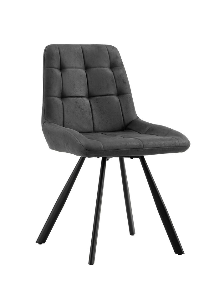 Esszimmerst&uuml;hle, 4er-Set, mit Metallgestell ANTHRAZIT