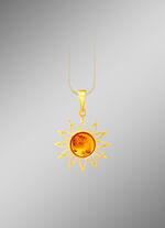 Wunderschöner Anhänger mit echt Bernstein 