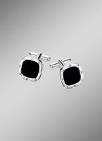 Manschettenkn&ouml;pfe aus Silber mit Onyx 
