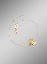 Armband "Herzfl&uuml;gel" gold plattiert 