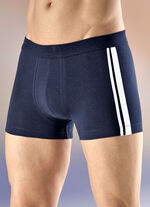 Schiesser Dreierpack Pants mit Kontraststreifen 1X MARINE, 1X GRAU MELIERT, 1X SCHWARZ