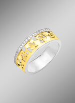 Damenring in Bicolor mit Zirkonia 