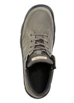 Schnür-Boot aus Nubuk- und Veloursleder KHAKI