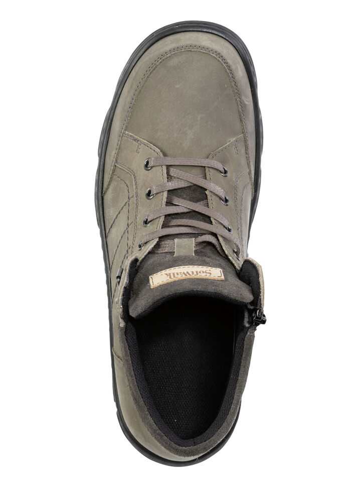 Schnür-Boot aus Nubuk- und Veloursleder KHAKI