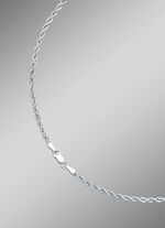 Stilvolle Kordel-Halskette in Wei&szlig;gold 