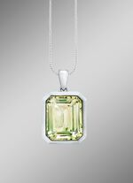 Effektvoller Anh&auml;nger mit echt gr&uuml;nem Amethyst 