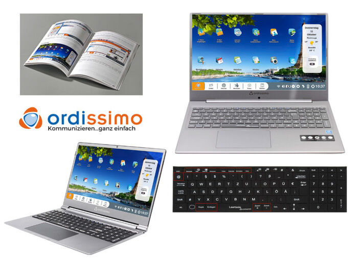 Ordissimo Notebook mit leicht bedienbarem Betriebssystem SILBER