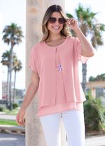 Tunika mit dekorativem Motiv-Druck 