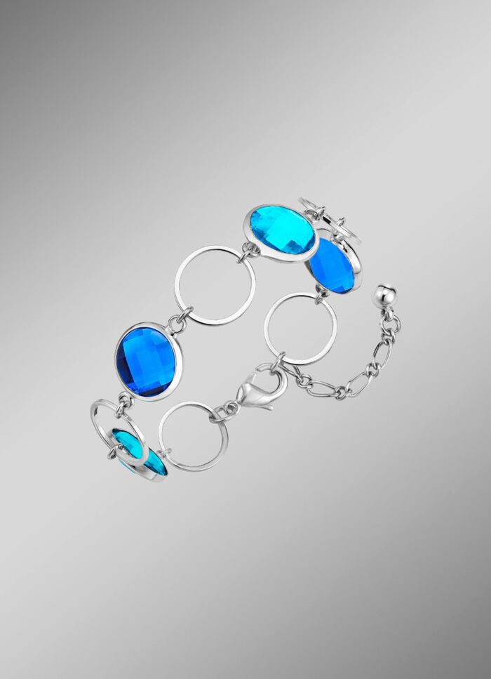 Schmuckset, 3-teilig, mit Kristallsteinen 